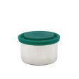 Snackboks i st�l - dipboks med silikonel�g - 250 ml