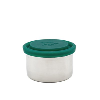 Snackboks i st�l - dipboks med silikonel�g - 250 ml