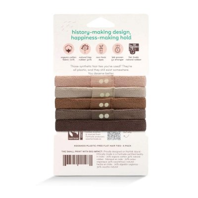 Plastikfreie Haargummis - Flach - Earth Tint