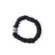 Silke Scrunchie 01 - morb�rsilke h�relastik - Black