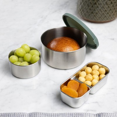 Edelstahl Snack- & Vorratsdosen, Medium - 2er-Set - Pine