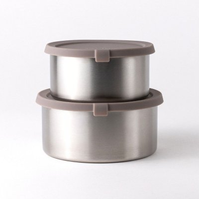 St�lbokse til snacks og opbevaring, large - 2 stk - Taupe