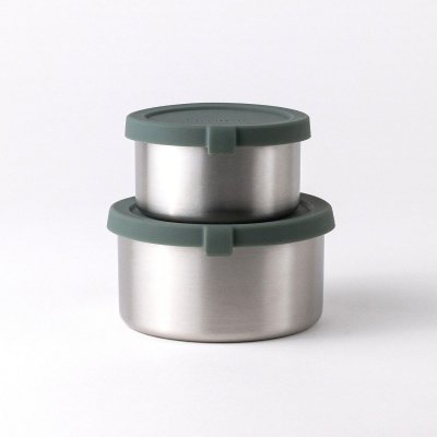 Edelstahl Snack- & Vorratsdosen, Medium - 2er-Set - Pine