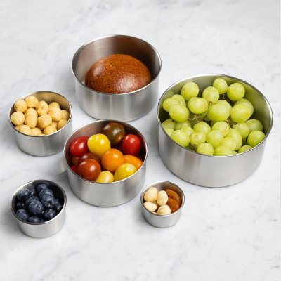 Sm� st�lbokse til snacks og opbevaring - 2 stk - Taupe