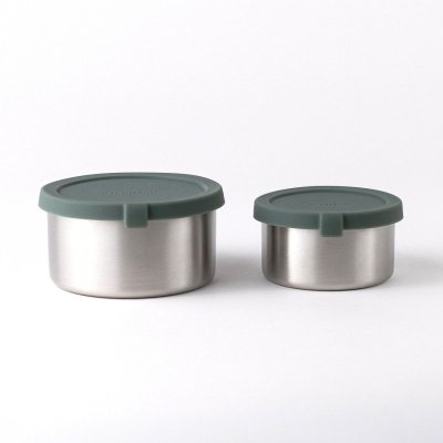 Edelstahl Snack- & Vorratsdosen, Medium - 2er-Set - Pine
