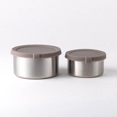 St�lbokse til snacks og opbevaring, medium - 2 stk - Taupe