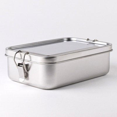 Stor st�l madkasse med flytbar rumdeler - 1400 ml