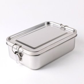Stor st�l madkasse med flytbar rumdeler - 1400 ml