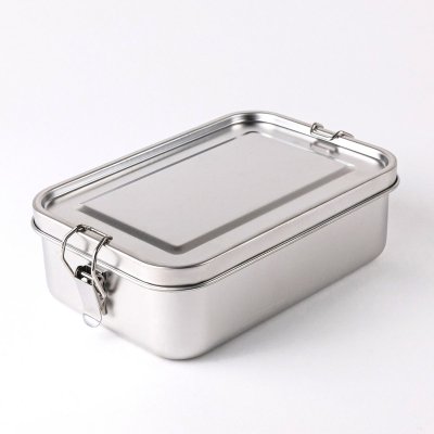 Stor st�l madkasse med flytbar rumdeler - 1400 ml