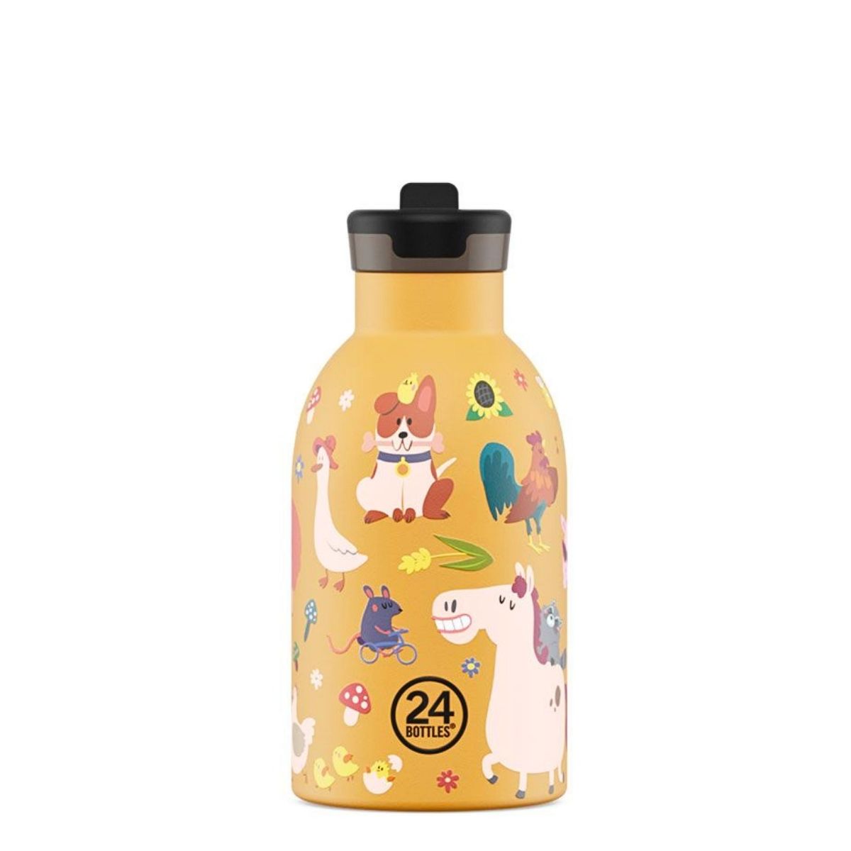 24Bottles - Termo drikkedunk til børn med sugerør - 330 ml - Farm Friends