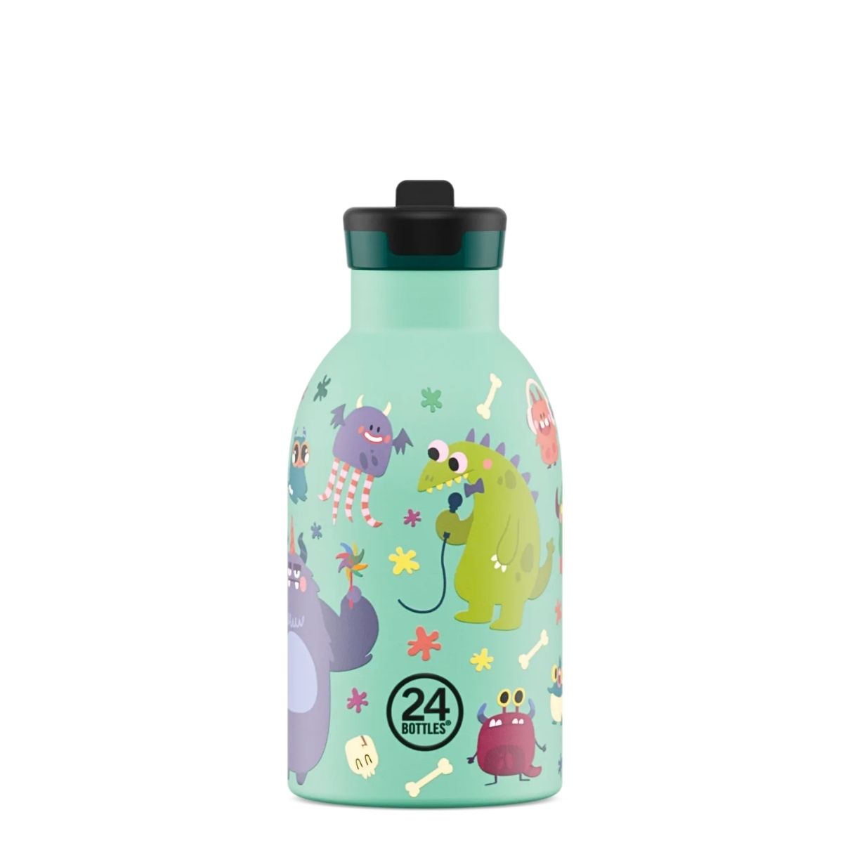 24Bottles - Termo drikkedunk til børn med sugerør - 330 ml - Spooky Friends