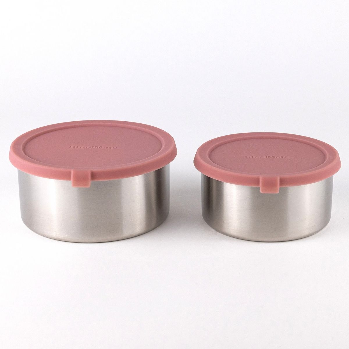 SteelMate - Stålbokse til snacks og opbevaring, large - 2 stk - Rose