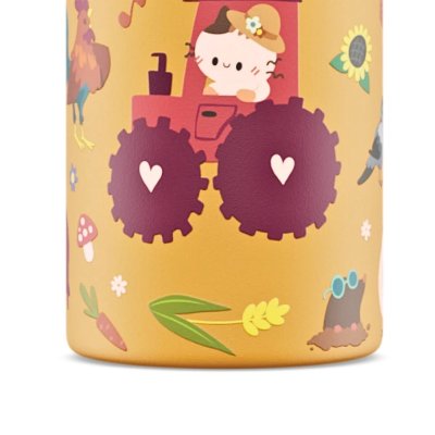 B�rnedrikkedunk med suger�r - 500 ml - Farm Friends