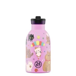 Kinder-Thermosflasche mit Strohhalm - 330 ml - Meow Friends