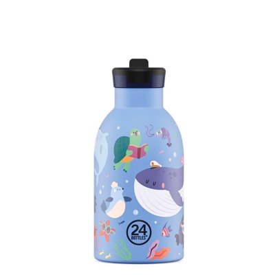 Kinder-Thermosflasche mit Strohhalm - 330 ml - Ocean  Friends