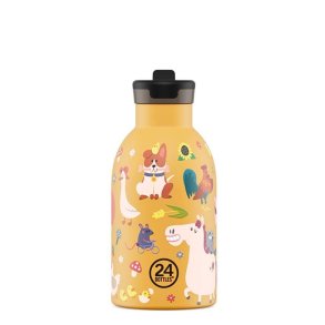 Kinder-Thermosflasche mit Strohhalm - 330 ml - Farm Friends