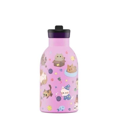 Kinder-Thermosflasche mit Strohhalm - 330 ml - Meow Friends