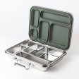 Stainless steel bento lunch box - 5 compartments - Pine