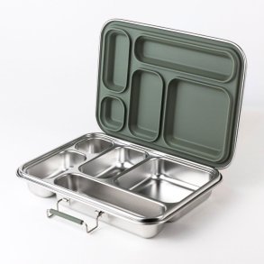 Stainless steel bento lunch box - 5 compartments - Pine
