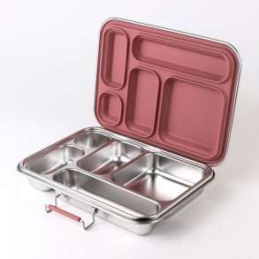 Bento Box aus Edelstahl mit 5 F�chern - Rose
