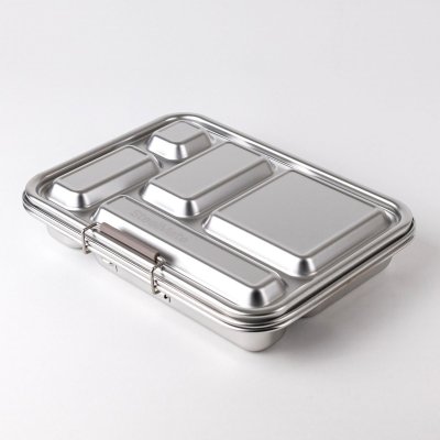 Bento madkasse i rustfrit st�l med 5 rum - Taupe
