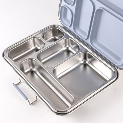 Bento madkasse i rustfrit st�l med 5 rum - Sky