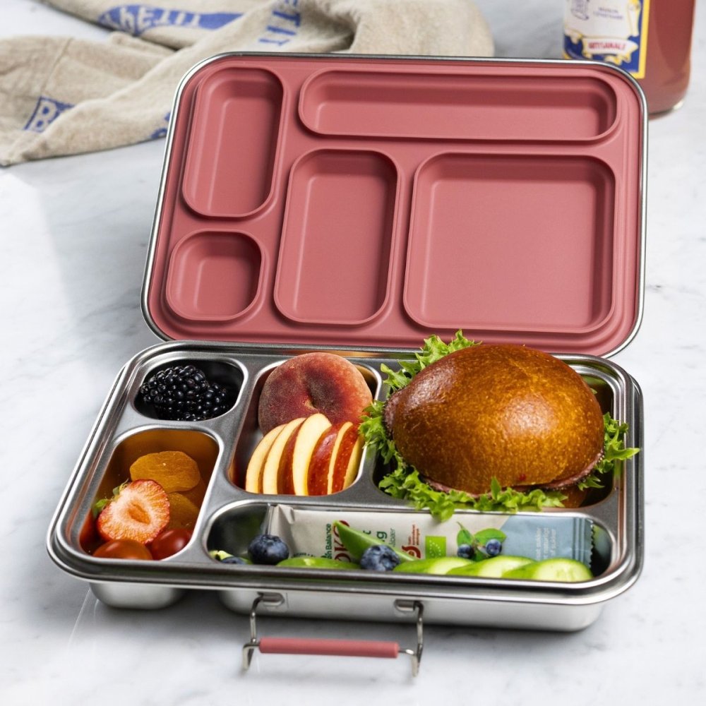 Bento madkasse i rustfrit st�l med 5 rum - Rose