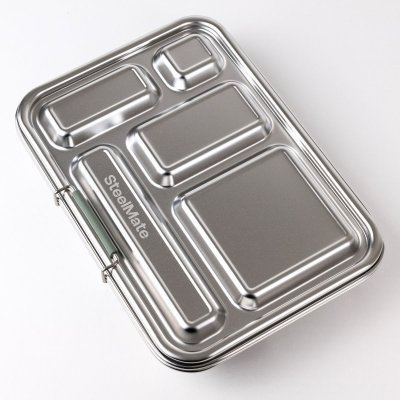 Stainless steel bento lunch box - 5 compartments - Pine