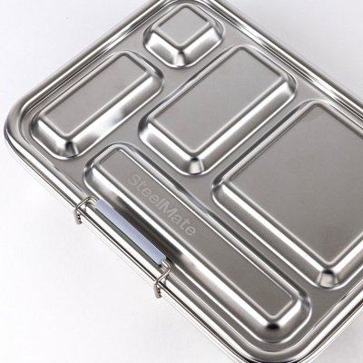 Bento madkasse i rustfrit st�l med 5 rum - Sky