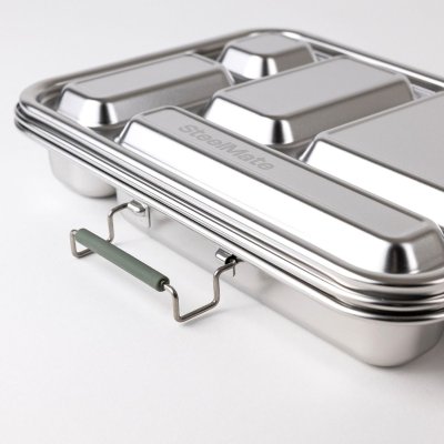 Stainless steel bento lunch box - 5 compartments - Pine