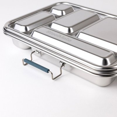 Bento madkasse i rustfrit st�l med 5 rum - Teal