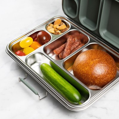 Stainless steel bento lunch box - 5 compartments - Pine