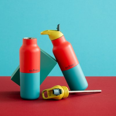 Insulated stainless steel water bottle - Cayenne Kaleidoscope