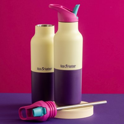 Termo drikkedunk med sportsl�g - Wax Yellow Kaleidoscope