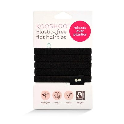 Plastikfreie Haargummis - Flach - Black