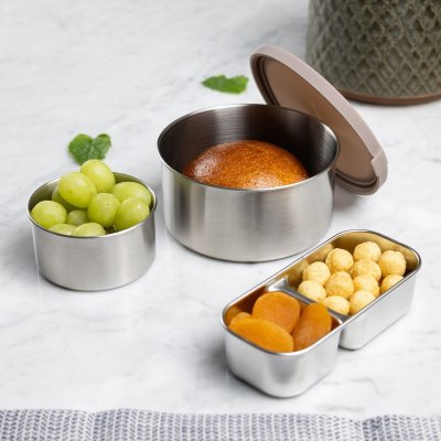 St�lbokse til snacks og opbevaring, large - 2 stk - Taupe
