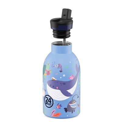 Kinder-Thermosflasche mit Strohhalm - 330 ml - Ocean  Friends