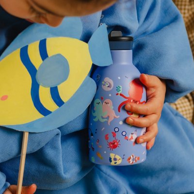 Kinder-Thermosflasche mit Strohhalm - 330 ml - Ocean  Friends