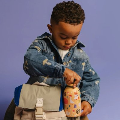 Kinder-Thermosflasche mit Strohhalm - 330 ml - Farm Friends