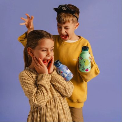 Kinder-Thermosflasche mit Strohhalm - 330 ml - Spooky Friends