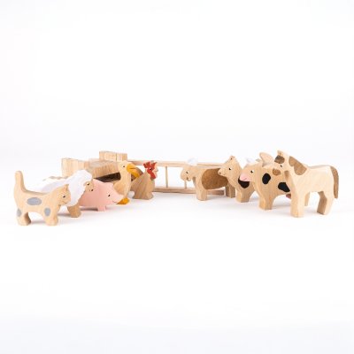 Hahn - Holzfigur aus Buchenholz