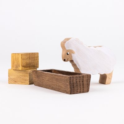 Schaf - Holzfigur aus Buchenholz