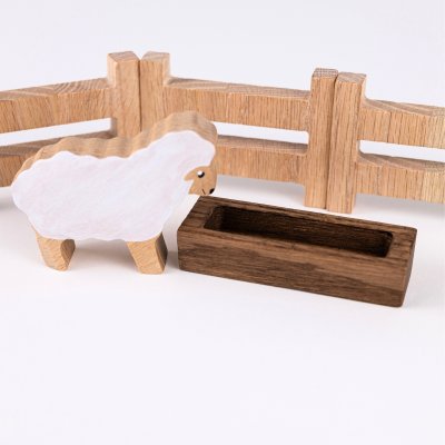 Schaf - Holzfigur aus Buchenholz