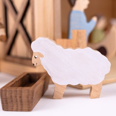 Schaf - Holzfigur aus Buchenholz