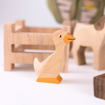 Gans - Holzfigur aus Buchenholz