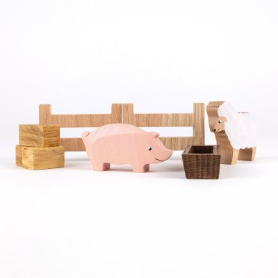 Schwein - Holzfigur aus Buchenholz