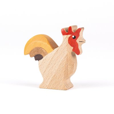 Hahn - Holzfigur aus Buchenholz