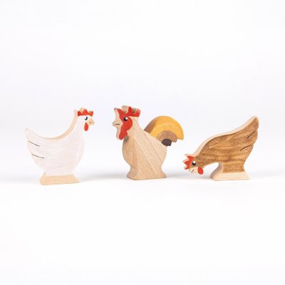 Hahn - Holzfigur aus Buchenholz