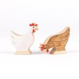 Hens - Wooden figures in beech wood