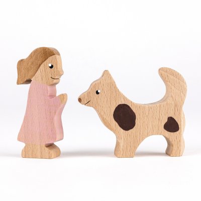 Hund - Holzfigur aus Buchenholz